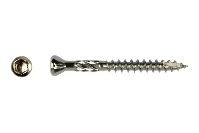 Terasový vrut 4x60 TORX T15 nerez C2 s redukovanou hlavou (200 ks/bal + BIT)