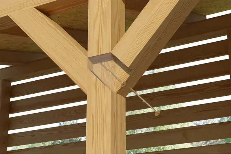 Konstrukční vrut do dřeva KLIMAS 8x160 TORX talířová hlava TX40 žlutý Zn (25 ks v balení)