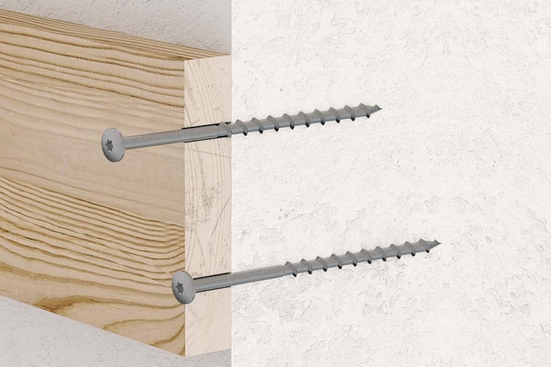 Tvrzený vrut do pórobetonu 8x120 TORX T30 bílý Zn TH talířová hlava (50 ks/bal)