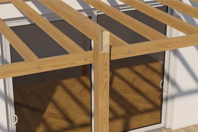 Konstrukční vrut do dřeva KLIMAS 8x260 TORX talířová hlava TX40 žlutý Zn (50 ks v balení)