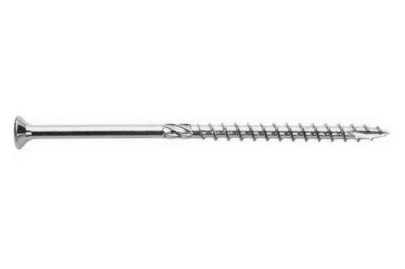 Konstrukční tesařský vrut BÍLÝ zinek 6x120 TORX T30 Zn ZH zápustná hlava (100 ks/bal)