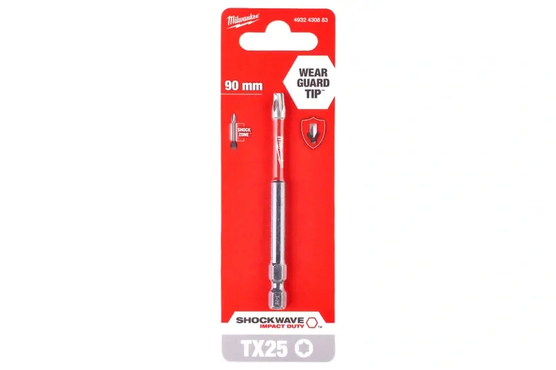 Prodloužený nárazový bit 1/4" TORX TX25 x 90 mm Milwaukee SHOCKWAVE™ IMPACT DUTY