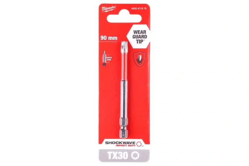 Prodloužený nárazový bit 1/4" TORX TX30 x 90 mm Milwaukee SHOCKWAVE™ IMPACT DUTY
