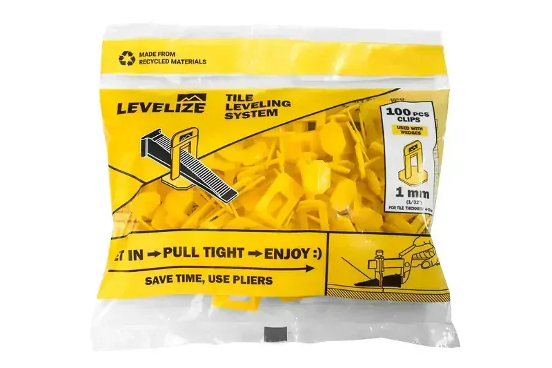 Spony 1 mm pro systém vyrovnávání dlaždic LEVELIZE (100 ks)