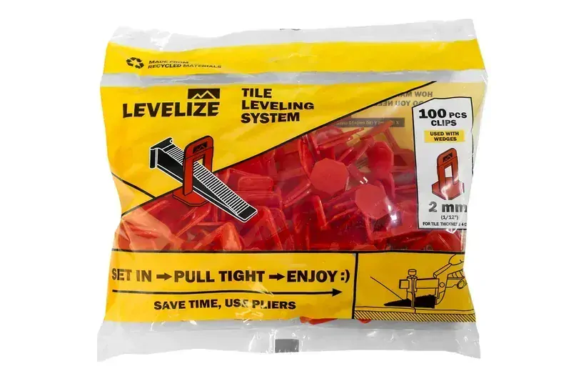 Spony 2 mm pro systém vyrovnávání dlaždic LEVELIZE (100 ks)