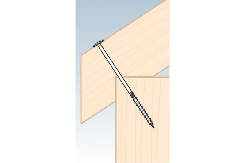 Konstrukční tesařský vrut BÍLÝ zinek 5x40 TORX T25 Zn TH talířová hlava (200 ks/bal)