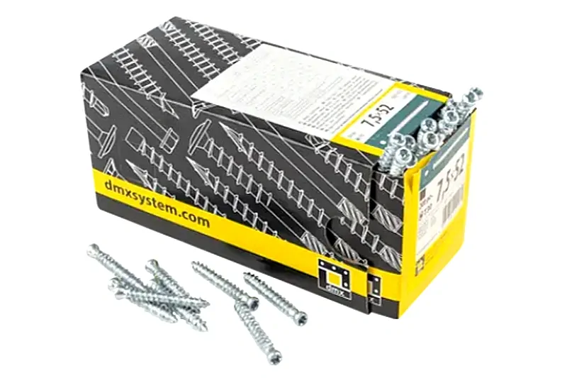 Kotevní turbošroub 7,5x52 TORX T30 stříbrný Zn válcová hlava (200 ks/bal)