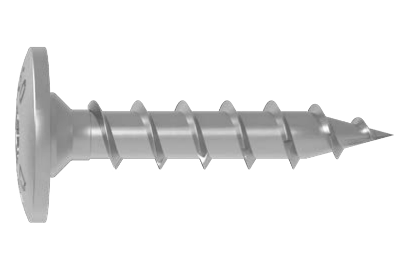 Tesařský vrut do zahradní architektury 8x40 TORX T40 stříbrný Zn talířová hlava (100 ks/bal)