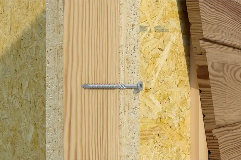Konstrukční vrut do dřeva KLIMAS 3x40 TORX zápustná hlava TX10 žlutý Zn (500 ks v balení)