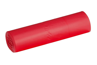 Červený extra pevný odpadový LDPE pytel na tříděný elektroodpad 80 µm / 240 l (5 ks/bal)
