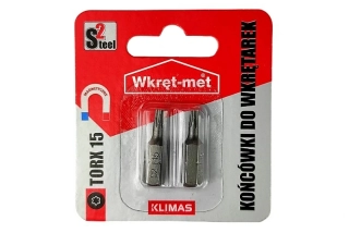 Profesionální bit KLIMAS S2 1/4" TORX TX15  - T15x25 mm (2 ks/bal)