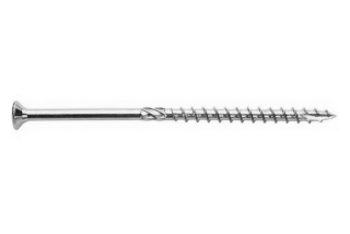 Konstrukční tesařský vrut BÍLÝ zinek 6x280 TORX T30 Zn ZH zápustná hlava (100 ks/bal)