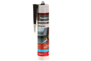Hnědý kaučukový střešní tmel bez silikonu TitaniumPRO 300 ml